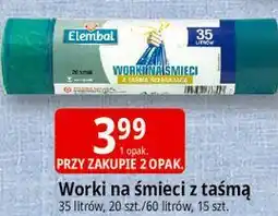 E.Leclerc Elembal Worki na śmieci z taśmą oferta