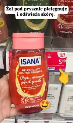 Rossmann Żel pod prysznic Isana Olejek i owocowy zapach granatu oferta