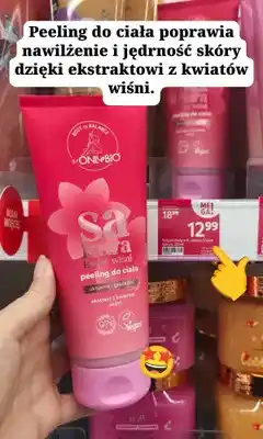 Rossmann Peeling do ciała OnlyBio Body in Balance Sakura kwiat wiśni oferta