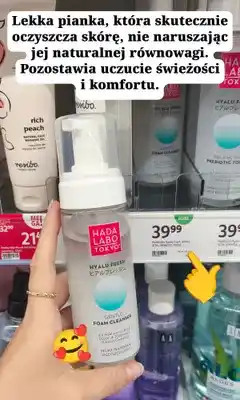 Rossmann Pianka oczyszczająca do twarzy Hada Labo Tokyo Hyalu Fresh oferta