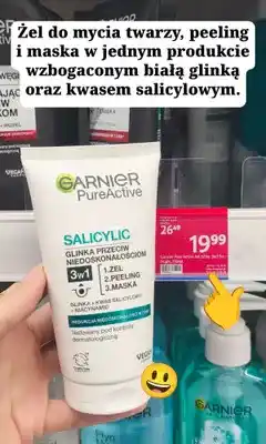 Rossmann Żel do mycia twarzy 3w1 Garnier PureActive Salicylic oferta