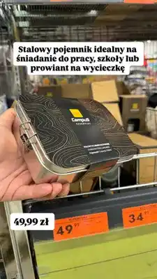 Biedronka Stalowy pojemnik na żywność Campus Essential oferta