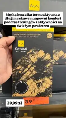Biedronka Męska koszulka termoaktywna Campus Essential oferta