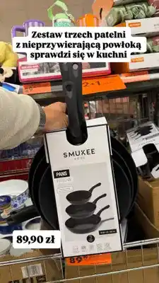 Biedronka Zestaw patelni Smukee Home nieprzywierających oferta