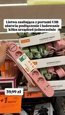 Biedronka Listwa zasilająca Hykker z portami USB oferta