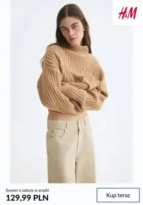 Sweter o splocie w prążki H & M