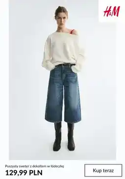 H&M Puszysty sweter z dekoltem w łódeczkę H & M oferta