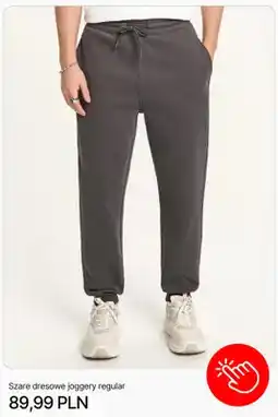Cropp Szare dresowe joggery regular Cropp oferta