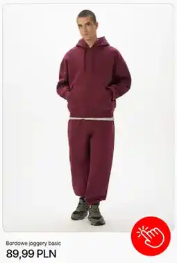 Cropp Bordowe joggery basic Cropp oferta