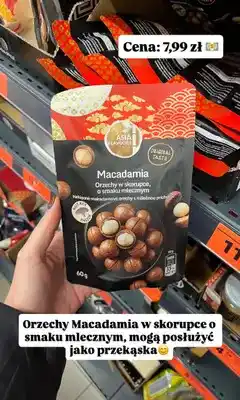 Biedronka Orzechy makadamia w skorupce o smaku mlecznym Asia Flavours oferta