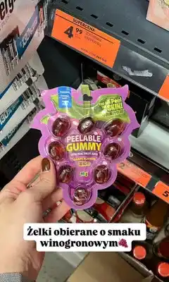 Biedronka Żelki obierane Peelable Gummy o smaku winogronowym oferta