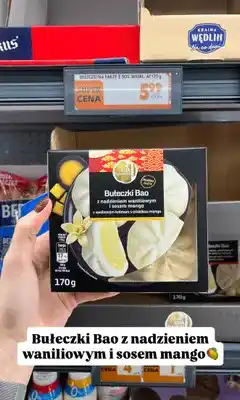 Biedronka Bułeczki Bao z nadzieniem waniliowym i sosem mango Asia Flavours oferta
