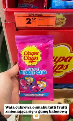 Biedronka Wata cukrowa Chupa Chups Cotton Bubble Gum Tutti Frutti oferta