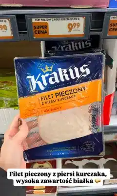 Biedronka Filet pieczony z piersi kurczaka Krakus oferta