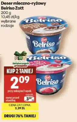 Delikatesy Centrum Deser mleczno-ryżowy Belriso Zott oferta