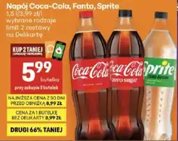 Delikatesy Centrum Napój Coca-Cola, Fanta, Sprite oferta