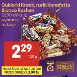 Delikatesy Centrum Cukierki Kroock, rurki Konafetto Bianco Roshen oferta