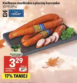 Delikatesy Centrum Kiełbasa morlińska z piersią kurczaka Morliny oferta