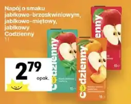 Delikatesy Centrum Napój o smaku jabłkowo-brzoskwińowym, jabłkowo-miętowy, jabłkowy Codzienny oferta