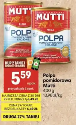 Delikatesy Centrum Polpa pomidorowa Mutti oferta