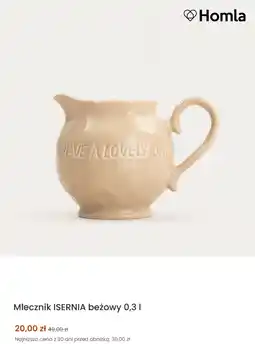 Homla Mlecznik ISERNIA beżowy 0,3 l Homla oferta