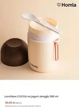 Homla Lunchbox COCOA na jogurt okrągły 580 ml Homla oferta