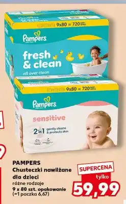 Kaufland Chusteczki nawilżane dla dzieci Fresh & Clean Pampers 9-pak oferta