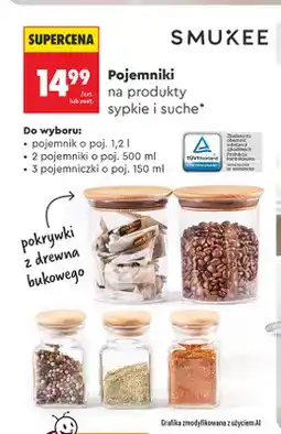 Biedronka Pojemnik na produkty sypkie i suche 1,2 l Smukee oferta