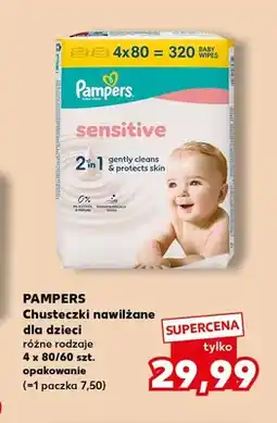 Kaufland Chusteczki nawilżane dla dzieci Pampers 4-pak oferta
