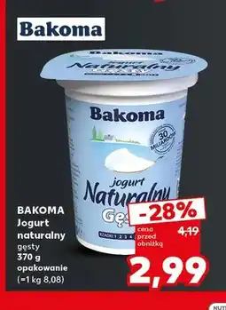 Kaufland Jogurt naturalny gęsty Bakoma oferta