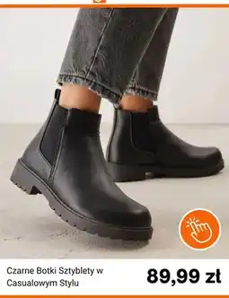 Born2be Czarne botki sztyblety w casualowym stylu Born2be oferta