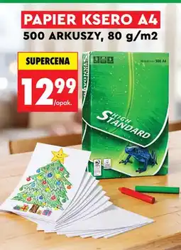 Biedronka Papier ksero A4 500 arkuszy 80 g/m2 High Standard oferta