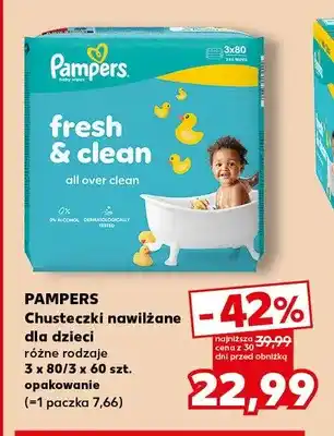 Kaufland Chusteczki nawilżane dla dzieci Pampers 3-pak oferta