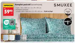 Biedronka Komplet pościeli bawełnianej 160x200 cm Smukee oferta