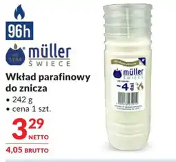 Makro Wkład parafinowy do znicza Müller Świece oferta