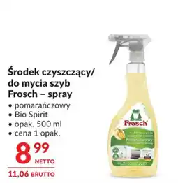 Makro Środek czyszczący do mycia szyb Frosch - spray pomarańczowy Bio Spirit oferta