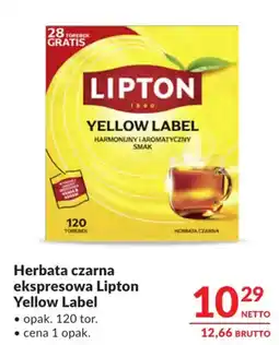 Makro Herbata czarna ekspressowa Lipton Yellow Label oferta