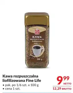 Makro Kawa rozpuszczalna liofilizowana Fine Life oferta