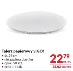 Makro Talerz papierowy viGO! oferta