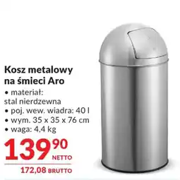 Makro Kosz metalowy na śmieci Aro oferta