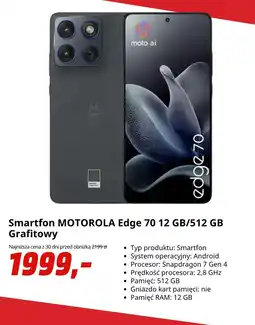 Media Markt Smartfon MOTOROLA Edge 70 oferta