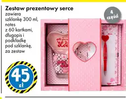 Tedi Zestaw prezentowy serce szklanka 300 ml notes długopis i podkładka oferta
