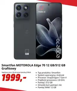 Media Markt Smartfon Motorola Edge 70 12 GB/512 Gb grafitowy oferta