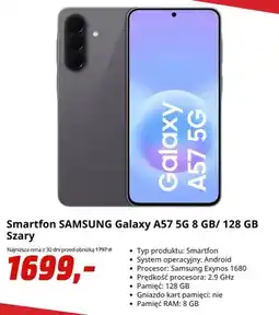 Media Markt Smartfon Samsung Galaxy A57 5 g 8GB/128GB szary oferta