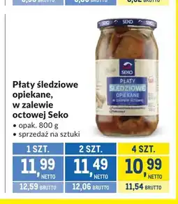 Makro Płaty śledziowe opiekane w zalewie octowej Seko oferta