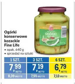 Makro Ogórki konserwowe kozackie Fine Life oferta