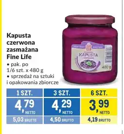 Makro Kapusta czerwona zasmażana Fine Life oferta