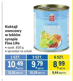 Makro Koktajl owocowy w lekkim syropie Fine Life oferta