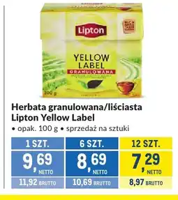 Makro Herbata granulowana Lipton Yellow Label oferta