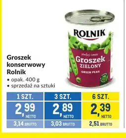 Makro Groszek konserwowy Rolnik oferta